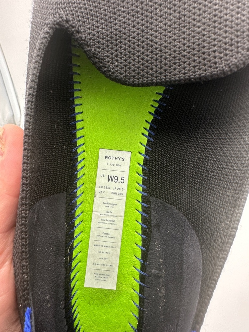 Rothy’s The Almond Loafer Size 9.5 Black Casual Weekend Comfortable Office Shoe - Picture 15 of 16